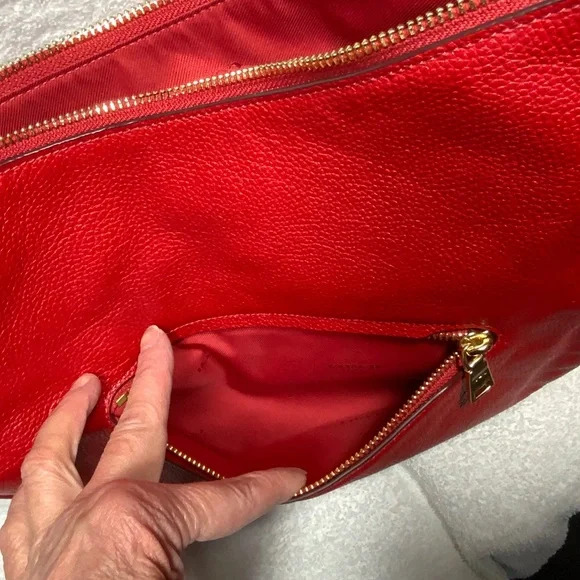 NWT - Coach Jasper Red Leather Shoulder Bag - 35593 - Picture 3 of 16